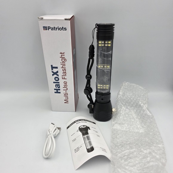 HaloXT Other - 4Patriots HaloXT Rechargeable LED Flashlight Solar Powered Charger Multi-Use New